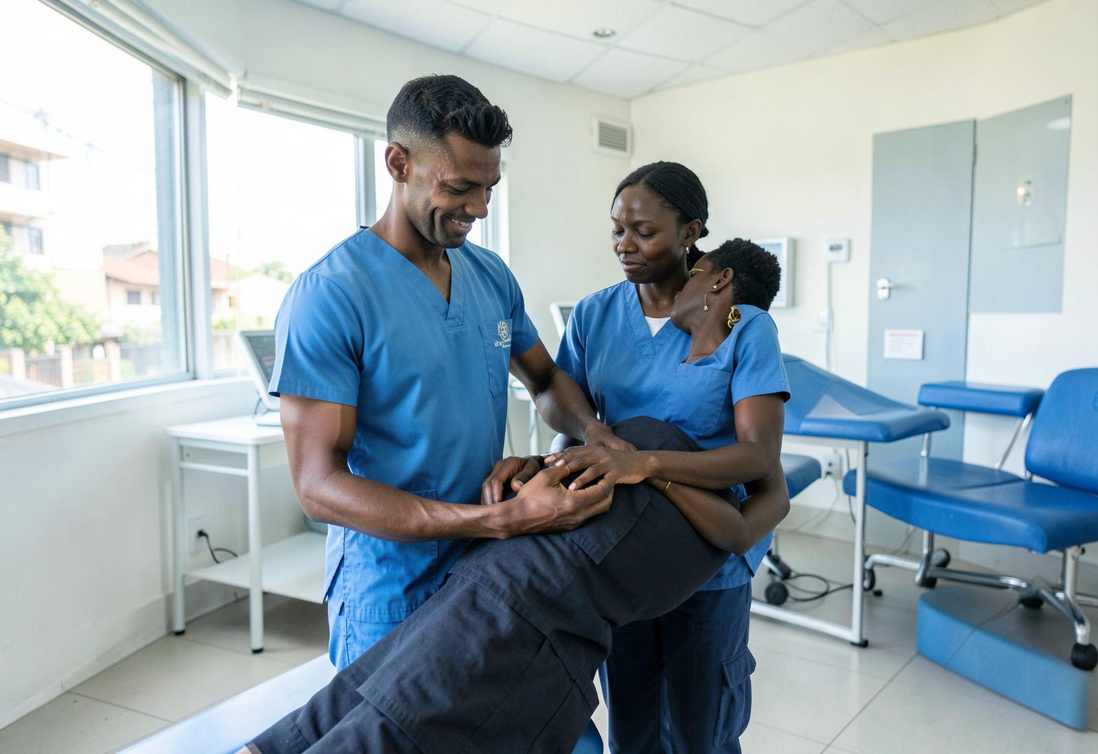 Guided physiotherapy and mobility support
