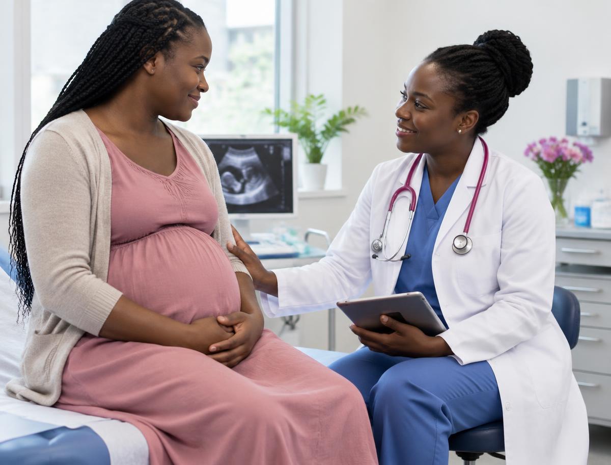 Antenatal consultation in a welcoming clinic